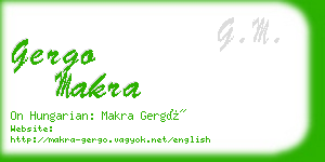 gergo makra business card